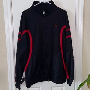 Mens Air Jordan Track Jacket Blk/Rd L